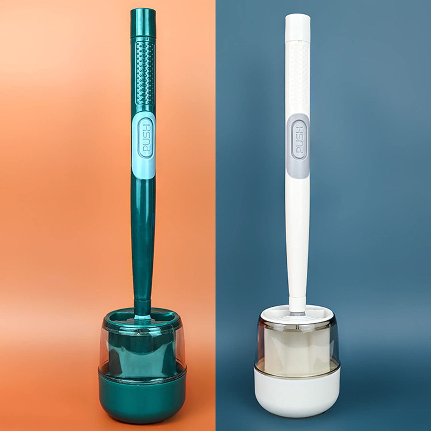 Wall mounted silicone toilet brush without punching